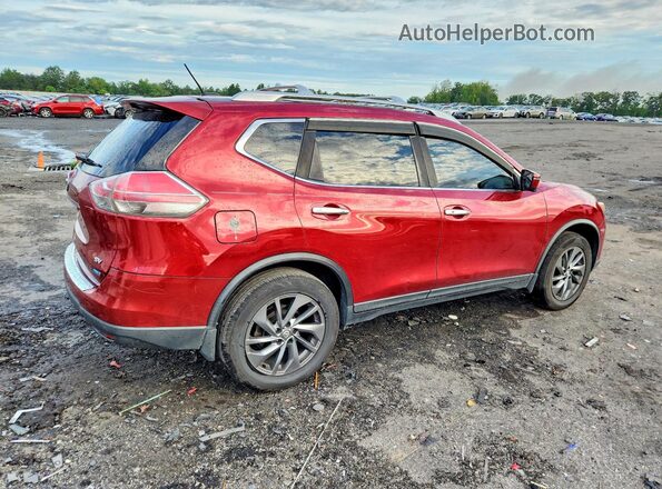 KNMAT2MV4GP691029 2016 NISSAN ROGUE Red Trasero derecho