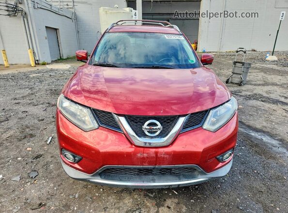 KNMAT2MV4GP691029 2016 NISSAN ROGUE Red Vista frontal