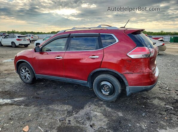 KNMAT2MV4GP691029 2016 NISSAN ROGUE Red Trasero izquierdo