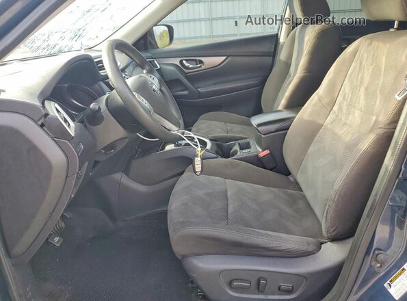 KNMAT2MV4GP703342 2016 NISSAN ROGUE Blue Widok wnętrza z przodu