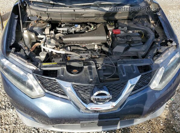KNMAT2MV4GP703342 2016 NISSAN ROGUE Blue Widok komory silnika
