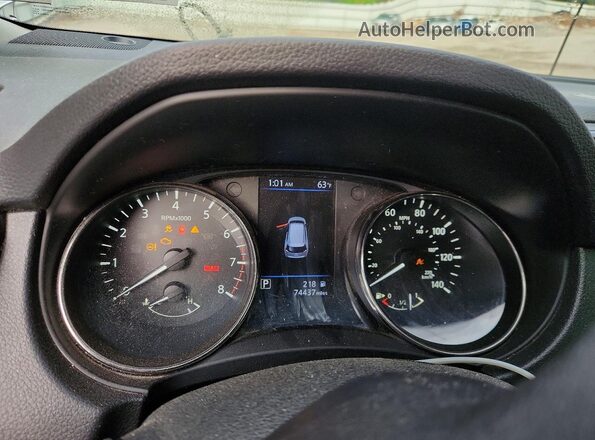 KNMAT2MV4JP553952 2018 NISSAN ROGUE Серый Вид щитка приборов