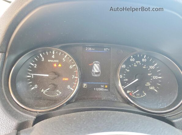 KNMAT2MV4JP577751 2018 NISSAN ROGUE Gray ხელსაწყოთა პანელის ხედი