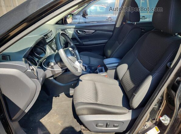 KNMAT2MV4JP590290 2018 NISSAN ROGUE Black Widok wnętrza z przodu