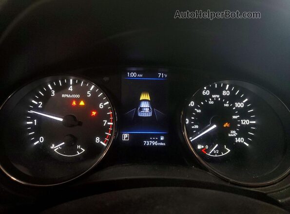 KNMAT2MV4KP535551 2019 NISSAN ROGUE Белый Вид щитка приборов