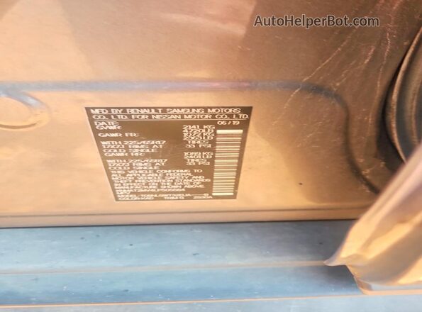 KNMAT2MV4LP505564 2020 NISSAN ROGUE Gray Widok naklejki z numerem VIN