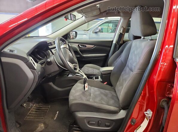 KNMAT2MV5GP641157 2016 NISSAN ROGUE Красный Вид салона спереди