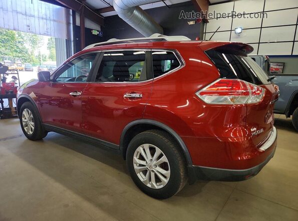 KNMAT2MV5GP641157 2016 NISSAN ROGUE Красный Задняя левая четверть
