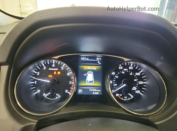 KNMAT2MV5GP641157 2016 NISSAN ROGUE Красный Вид щитка приборов