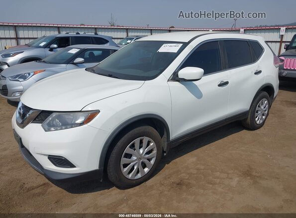 KNMAT2MV5GP658217 2016 NISSAN ROGUE White წინა მარცხენა ხედი სამი მეოთხედიდან