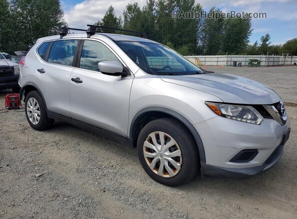 KNMAT2MV5GP667547 2016 NISSAN ROGUE Серебряный Передняя правая четверть
