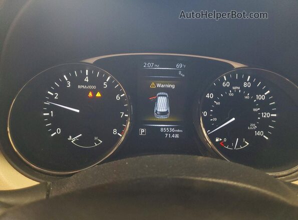 KNMAT2MV5GP679097 2016 NISSAN ROGUE Белый Вид щитка приборов