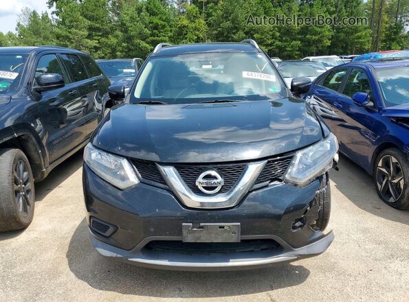KNMAT2MV5GP700823 2016 NISSAN ROGUE Black წინა ხედი