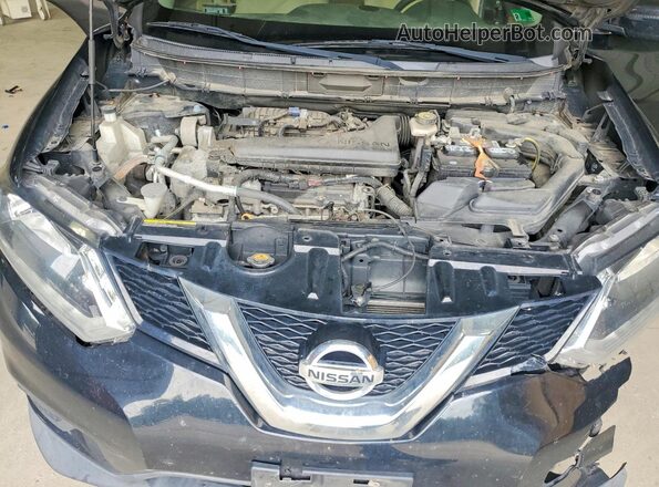 KNMAT2MV5GP700823 2016 NISSAN ROGUE Black ძრავის განყოფილების ხედი