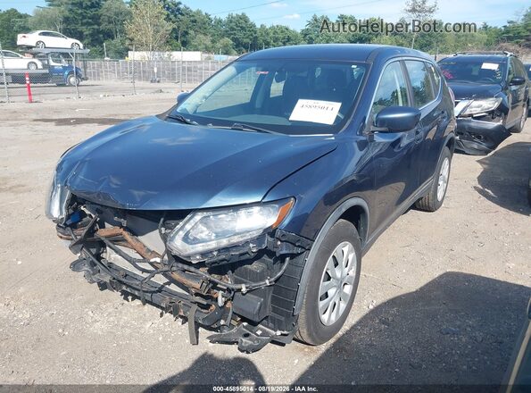 KNMAT2MV5GP713197 2016 NISSAN ROGUE Синий Передняя левая четверть