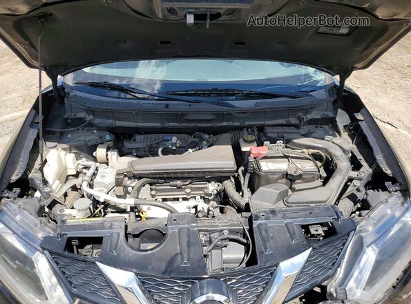 KNMAT2MV5GP720019 2016 NISSAN ROGUE Black ძრავის განყოფილების ხედი
