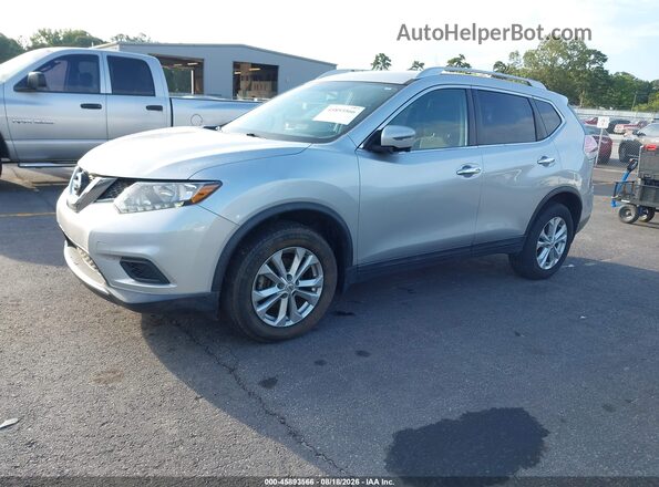 KNMAT2MV5GP733630 2016 NISSAN ROGUE Silver წინა მარცხენა ხედი სამი მეოთხედიდან