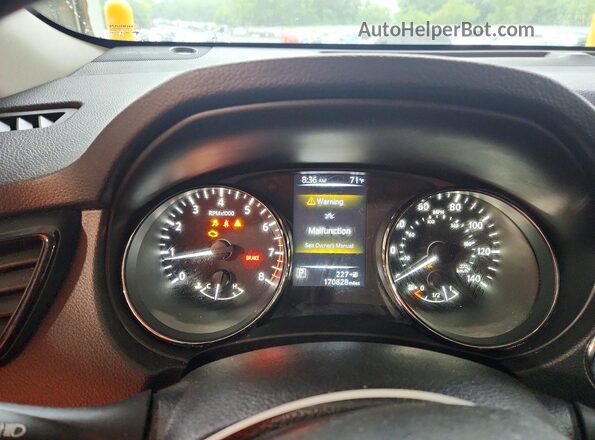 KNMAT2MV5HP603770 2017 NISSAN ROGUE Серебряный Вид щитка приборов