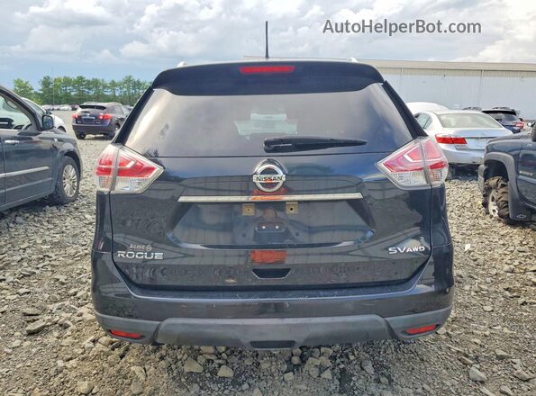 KNMAT2MV6GP633505 2016 NISSAN ROGUE Black წინა პანელის ხედი