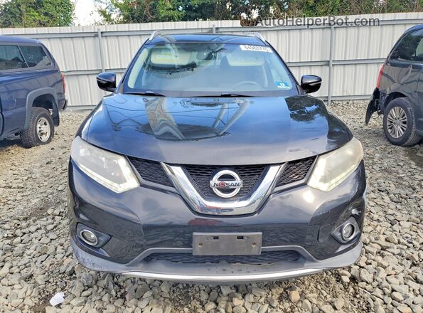 KNMAT2MV6GP633505 2016 NISSAN ROGUE Black წინა სალონის ხედი