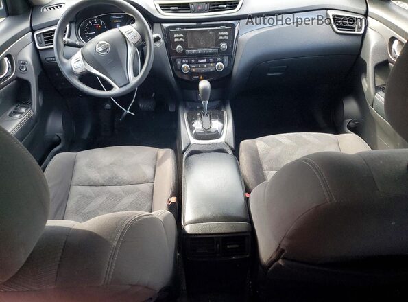 KNMAT2MV6GP633505 2016 NISSAN ROGUE Black უკანა სავარძლების ხედი