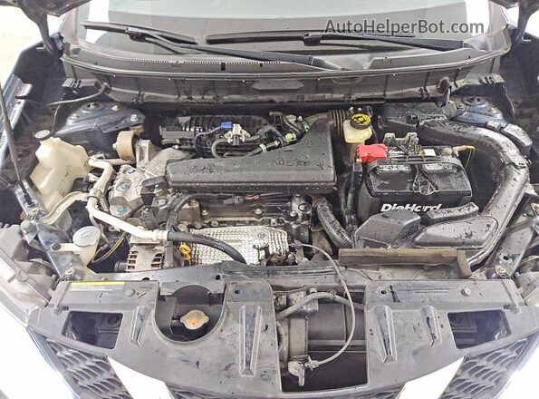 KNMAT2MV6GP644732 2016 NISSAN ROGUE Blue ძრავის განყოფილების ხედი