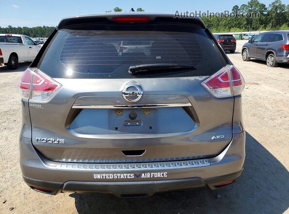 KNMAT2MV6GP646044 2016 NISSAN ROGUE Gray Вид ззаду