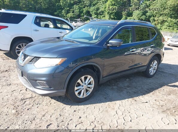 KNMAT2MV6GP650868 2016 NISSAN ROGUE Blue წინა მარცხენა ხედი სამი მეოთხედიდან
