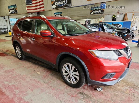 KNMAT2MV6GP664883 2016 NISSAN ROGUE Burgundy Delantero derecho