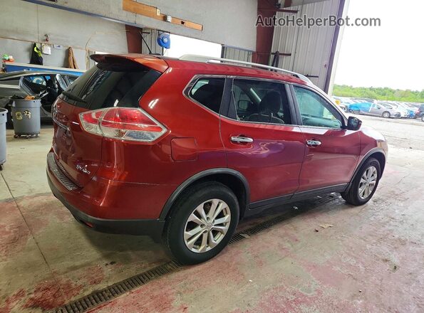 KNMAT2MV6GP664883 2016 NISSAN ROGUE Burgundy Trasero derecho