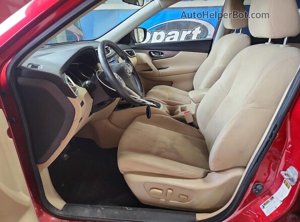 KNMAT2MV6GP664883 2016 NISSAN ROGUE Burgundy Vista interior delantera
