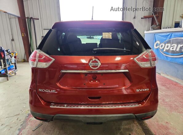 KNMAT2MV6GP664883 2016 NISSAN ROGUE Burgundy Vista trasera