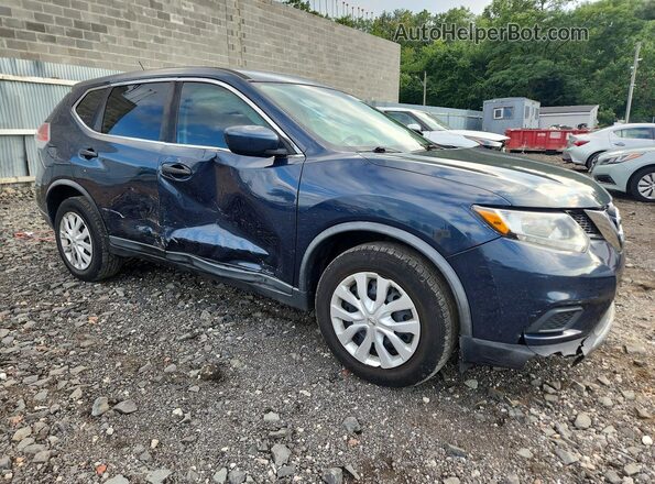 KNMAT2MV6GP689671 2016 NISSAN ROGUE Blue Передня права чверть
