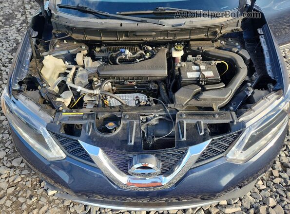 KNMAT2MV6GP689671 2016 NISSAN ROGUE Blue Вид підкапотного простору