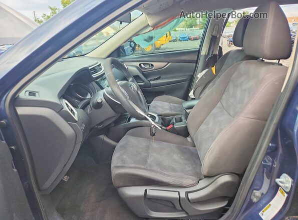 KNMAT2MV6GP689671 2016 NISSAN ROGUE Blue Вид салону спереду