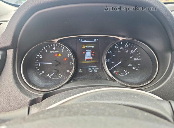 KNMAT2MV6GP689671 2016 NISSAN ROGUE Blue Вид щитка приладів
