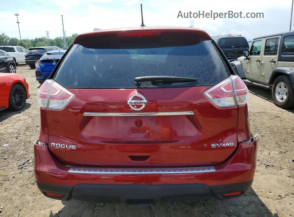 KNMAT2MV6GP699634 2016 NISSAN ROGUE Red Հետևի տեսք
