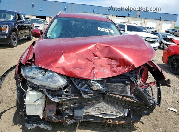 KNMAT2MV6GP699634 2016 NISSAN ROGUE Red Դիմացի տեսք