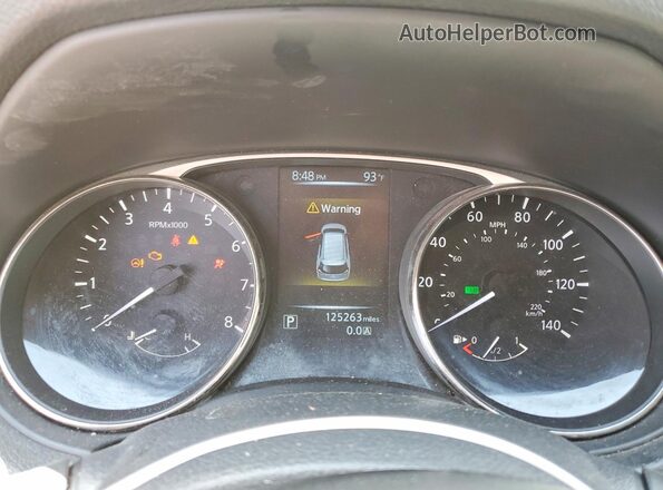 KNMAT2MV6GP699634 2016 NISSAN ROGUE Red Սարքավորումների վահանակի տեսք