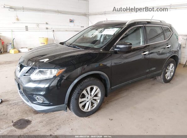 KNMAT2MV6GP703195 2016 NISSAN ROGUE Black Առջևի ձախ երեք քառորդ տեսարան