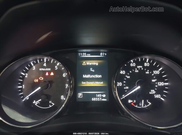 KNMAT2MV6HP509283 2017 NISSAN ROGUE Серебряный Вид задних сидений
