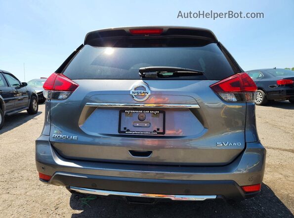 KNMAT2MV6KP515091 2019 NISSAN ROGUE Gray Вид ззаду
