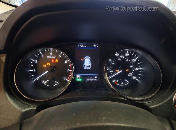 KNMAT2MV6KP532280 2019 NISSAN ROGUE Blue Instrument cluster view
