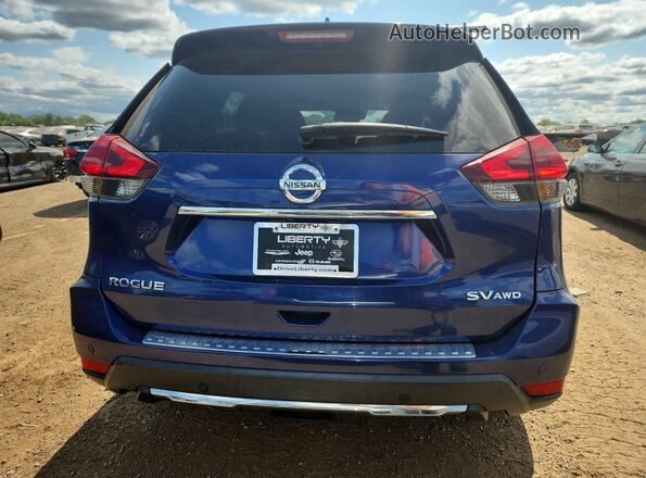 KNMAT2MV6KP549886 2019 NISSAN ROGUE Синий Вид сзади
