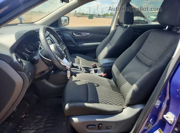 KNMAT2MV6KP549886 2019 NISSAN ROGUE Синий Вид салона спереди