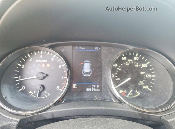 KNMAT2MV6LP521734 2020 NISSAN ROGUE Silver Вид щитка приладів