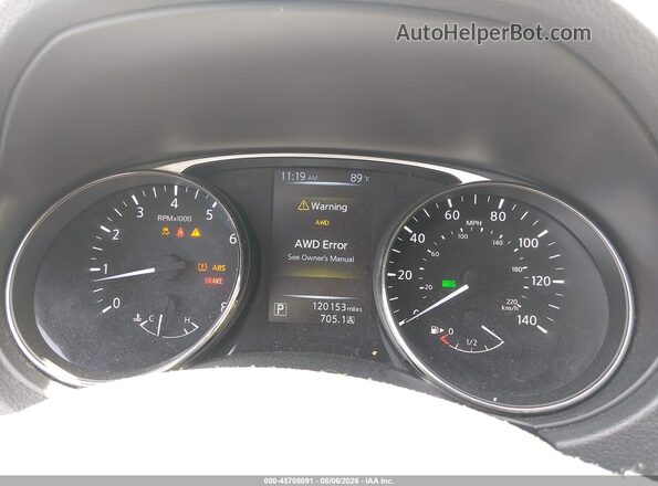 KNMAT2MV7GP604482 2016 NISSAN ROGUE White Vista de los asientos traseros
