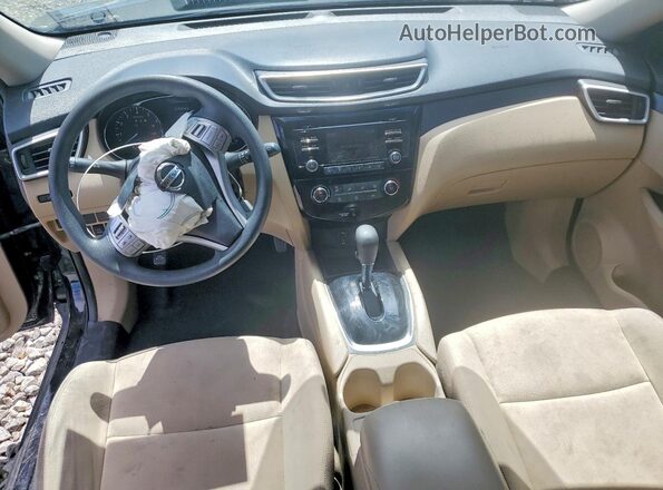 KNMAT2MV7GP633075 2016 NISSAN ROGUE Black Вид панелі приладів