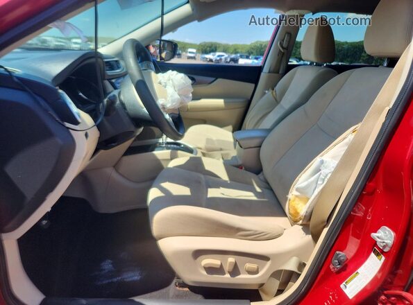 KNMAT2MV7GP694345 2016 NISSAN ROGUE Red Front interior view
