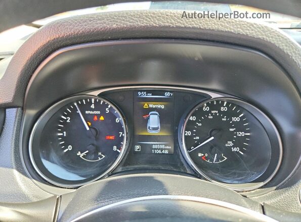 KNMAT2MV7GP734603 2016 NISSAN ROGUE White Vista del cuadro de instrumentos